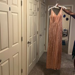 Cute Pearl Pink Wedding Dress